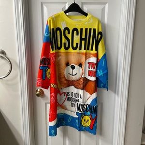 Moschino teddy bear oversized short dress sz S